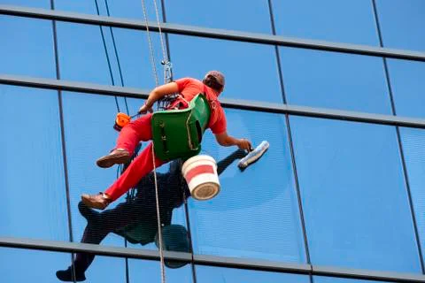 Window washer Stock Photos