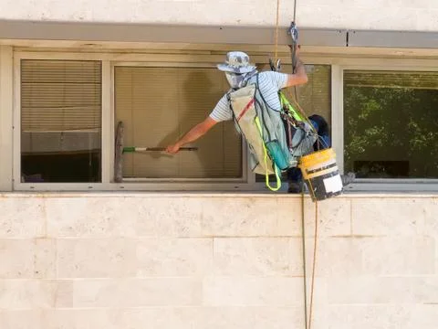 Window washer Foto stock