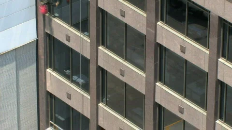 Window Washers Time Lapse HD Stock Footage 467706