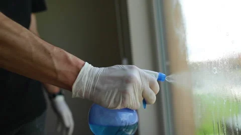 Window washing. Stock Footage 237838358