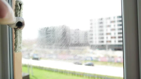 Window washing. Stock Footage 237838484