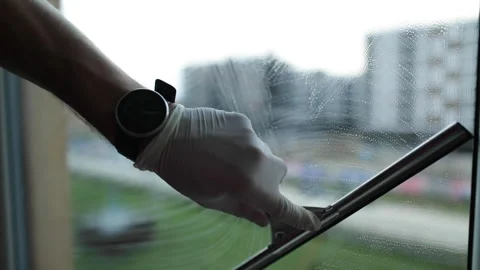 Window washing. Stock Footage 237838507