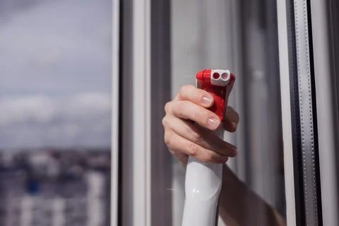 Window washing Stock Photos
