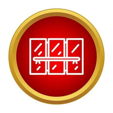 Window washing service icon with falling water drops Illustrazione stock