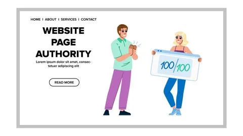 Window website page authority vector Illustrazione stock