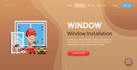 Window Website Template Stock Illustration