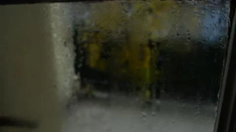 Window wet from rain. Stock Footage 119845357