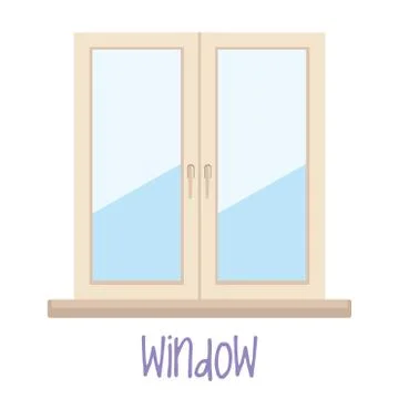 Window on white background Stock Illustration