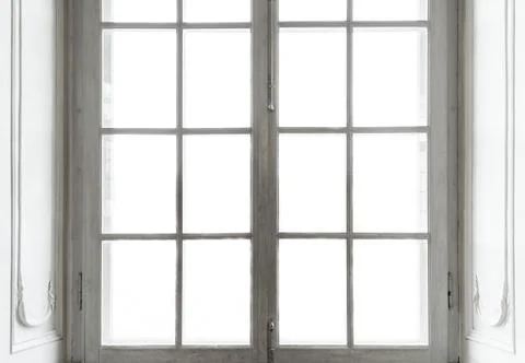 Window in white frame Stock Photos
