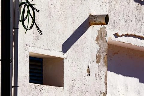 Window in white wall in Alhambra Stock Photos