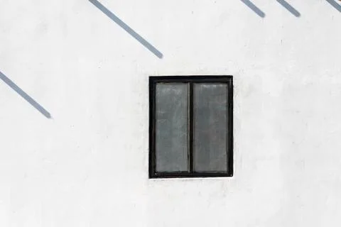 Window on white wall Stock Photos