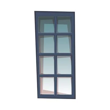 Window With Window Frame Vector Illustration Stock Illustration