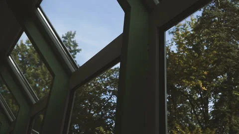 Window. Windows with a view of nature Video stock 99878327