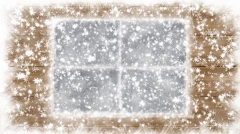 Window, winter and snow Stock Footage 8961877