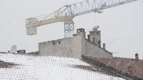 From the window at winter Stock Footage 86798764