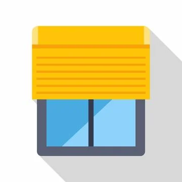 Window with yellow blinds for home privacy イラスト素材