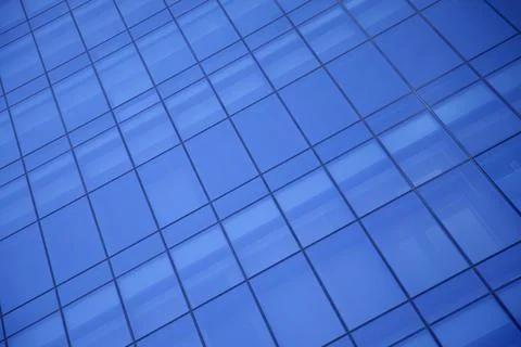 Windowed corner of office building Stock Photos