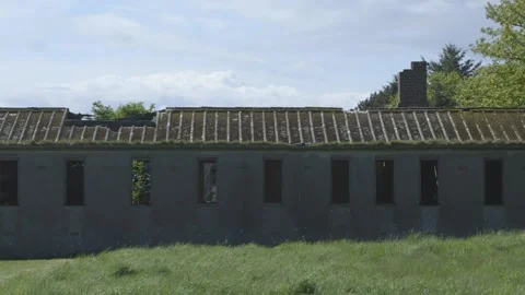 A windowless building in an abandoned radar station Stock Footage 159474025
