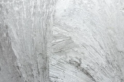 Windowpane with Frostwork Stock Photos