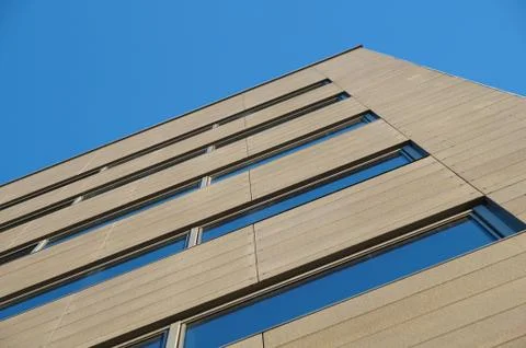 Windows of an abandoned building with blurred perspective Stock Photos