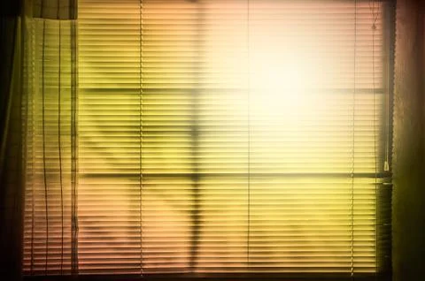 Windows and blinds with sun rays, Backgrounds Stock Photos
