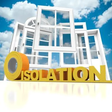 Windows and doors insulation Stock Illustration