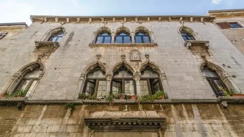 Windows and facade Porec Stock Photos