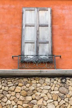 Windows and wall Stock Photos