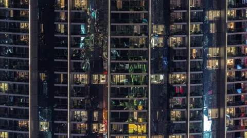 Windows in apartments of a high class bu... | Stock Video | Pond5