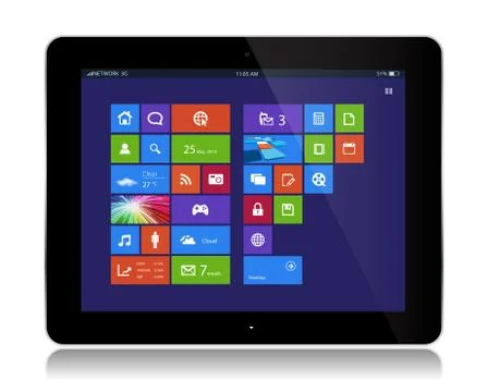 Windows apps tablet Stock Illustration