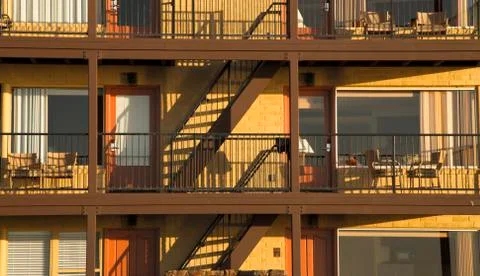 Windows Balconies building Stock Photos