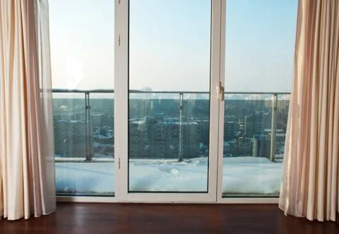 Windows to balcony Foto stock