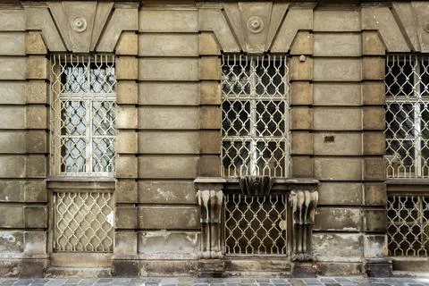 Windows with bars. Stock Photos