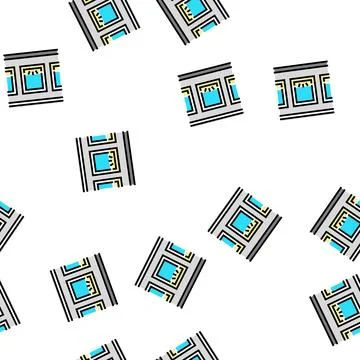 Windows bottom lighting vector seamless pattern Illustrazione stock