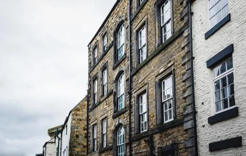 Windows in brick building Stock Photos