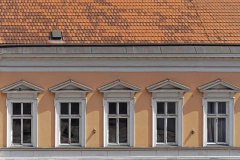 Windows building Belgrade Stock Photos