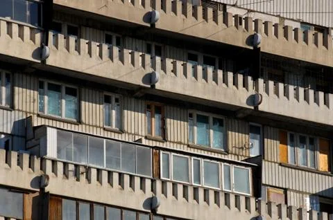 Windows on the building Stock Photos
