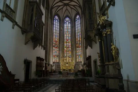 Windows in the church. Foto stock