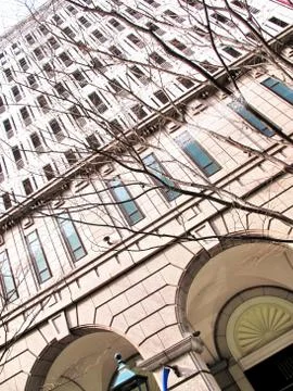 Windows of classic building Stock Photos