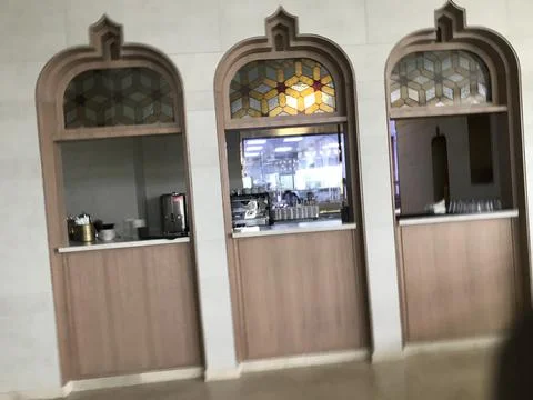 Windows of coffee shop Stock Photos
