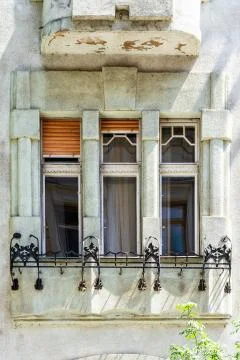 Windows with columns Stock Photos