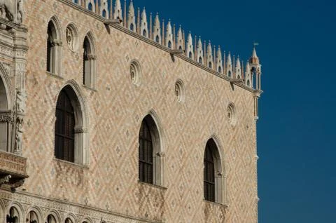 Windows from Dogen Palace in venice Stock Photos