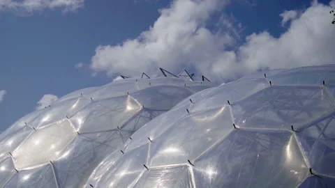 Windows Of The Eden Project Located In The UK Stock Footage 221828610