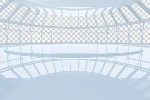 Windows of empty room Ilustración de archivo