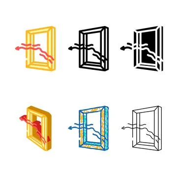 Windows energy efficient color icon vector mix Stock Illustration