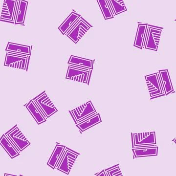 Windows energy efficient glyph seamless pattern Stock Illustration