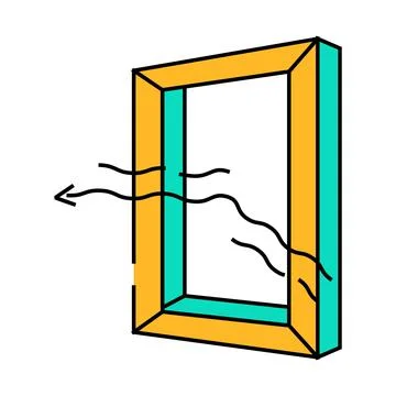 Windows energy efficient icon color illustration Stock Illustration