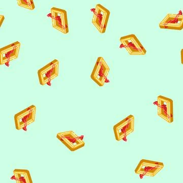 Windows energy efficient isometric icon seamless pattern Stock Illustration