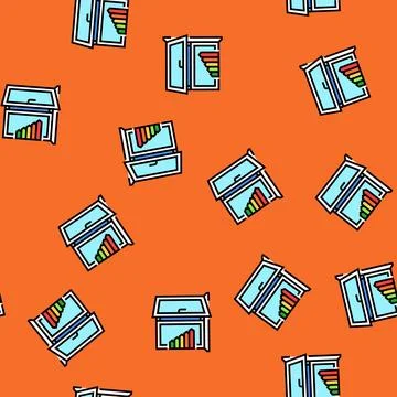 Windows energy efficient vector seamless pattern Stock Illustration