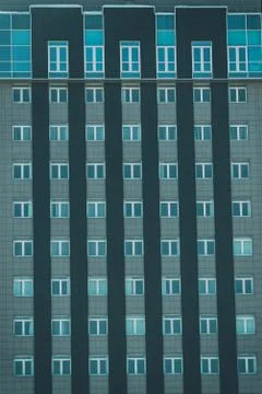 Windows on facade of a multi-storey building Stock Photos